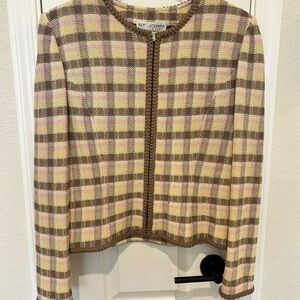 St. John Multicolor Knit Jacket with Gold Accent